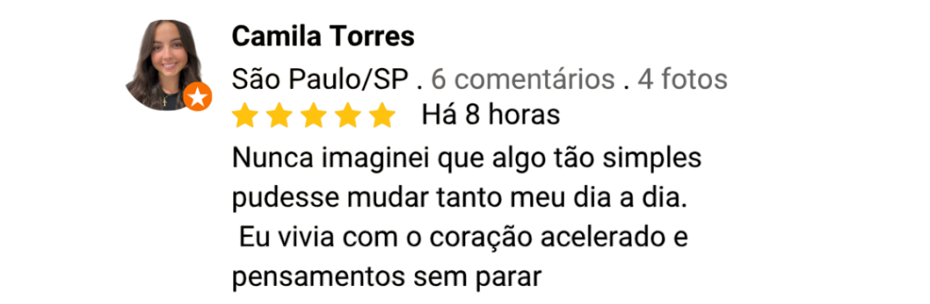 Depoimento – Camila Torres, São Paulo/SP: Método natural com base científica, mudou a rotina noturna.