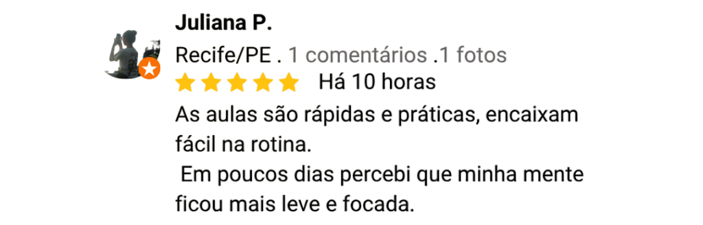 Depoimento – Juliana P., Recife/PE: Sono chegando rápido em poucos dias; método simples e eficiente.